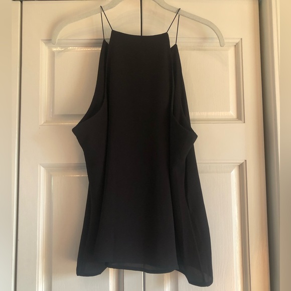 Hiatus black bungee cord top, dressy or casual, L - Picture 2 of 10